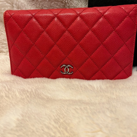 CHANEL QUILTED LEATHER WALLET COA BOX CLOTH - Picture 2 of 16